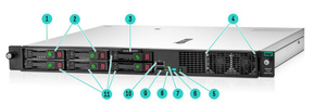 Serveur en rack HPE ProLiant DL20 Gen10 Plus E-2314 2,8 GHz 4 cœurs 1U 16 Go-U 2LFF 290 W Garantie 3 ans En stock - Product Image 3