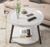 Table d'appoint en fer pour salon, étagère de rangement, type sur pied, design moderne multifonctionnel, portable
