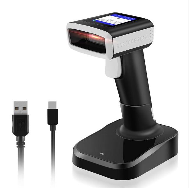 Factory Price Blue Tooth Handheld 2.4G Wireless Barcode Scanner Gun for POS Cashier