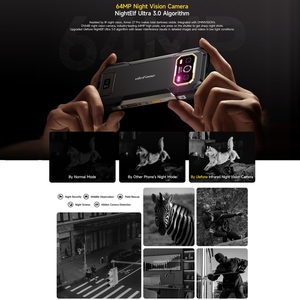 <span class=keywords><strong>Ulefone</strong></span> Armor 27 <span class=keywords><strong>Pro</strong></span> โทรศัพท์มือถือสุดแกร่ง 12GB+256GB กล้องมองกลางคืน แบตเตอรี่ 10600mAh หน้าจอ 6.78 นิ้ว ความละเอียด 1080 X 2460 ระบบปฏิบัติการ Android <span class=keywords><strong>14</strong></span> รองรับ 5G NFC มีสินค้าในสต็อก - Product Image 6