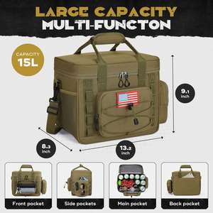 Tactical <b>Lunch</b> <b>Box</b> for Men Large Durable Leakproof Cooler Bag with Detachable MOLLE Bags <b>Insulated</b> <b>Lunch</b> Bag - Product Image 3