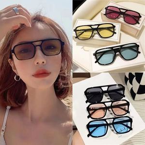 Gafas de Sol con Logotipo Personalizado, Montura Grande Retro de Moda, Protección UV400, Doble Puente, Cuadradas, para Hombre y Mujer - Product Image 1