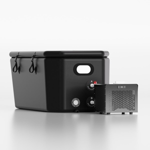 เครื่องทำความเย็นน้ำแบบพกพาขนาดเล็ก 0.5HP และ 0.8HP ระบบทำความเย็นสำหรับการแช่น้ำเย็นเพื่อการฟื้นฟูกล้ามเนื้อนักกีฬาหลังออกกำลังกาย - Product Image 4