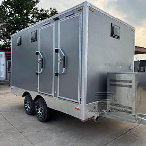 Сертифицированный в Китае VIP-мобильный роскошный 20-футовый контейнерный современный уличный туалет на 4 места, передвижной туалетный прицеп для продажи - Product Image 2