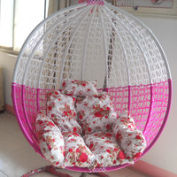 Fauteuil Suspendu en Rotin Tressé Nid d'Oiseau, Panier Œuf Pastoral pour Intérieur, Fauteuil Suspendu Individuel Idéal Hôtel