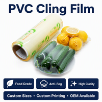 Film alimentaire en PVC transparent anti-buée de qualité alimentaire, prix usine, pour l'emballage alimentaire en supermarché