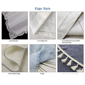 Pañuelos de algodón personalizados con encaje de <span class=keywords><strong>ganchillo</strong></span> en el borde 30cm Pañuelos de mujer Pañuelos textiles para Boda nupcial - Product Image 6