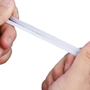 3mm/<span class=keywords><strong>5mm</strong></span>/8mm phẳng đàn hồi ban nhạc đàn hồi ban nhạc cao su màu đen trắng độ đàn hồi cao phẳng ban nhạc đàn hồi cho còng, phụ kiện may mặc - Product Image 4