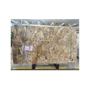 Dalle de marbre doré Tranevucent luxueuse, veinures dorées Versailles, marbre rétroéclairé - Product Image 6