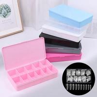 Professionnel Multicolore Nail Art Cas Conteneur 11 Grilles Outil De Stockage En Plastique Faux Ongles Pointe Boîte Vide