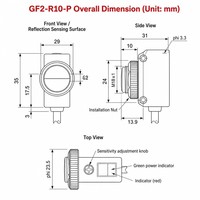 CORON GF2-R10 PNP Capteur photoélectrique infrarouge à rétroprojection avec câble de guidage, distance de détection de 3 m pour l'ouverture automatique des portails