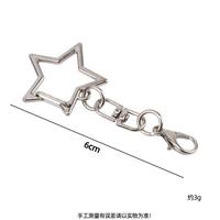 Chaînes d'extension pour porte-clés étoile creuse, fermoirs mousquetons en forme de cœur, connecteurs de breloques pour sacs, accessoires de fabrication de bijoux DIY
