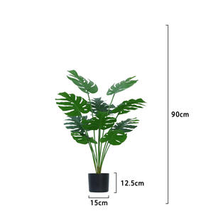 Décoration d'Arbre d'Intérieur Plante Artificielle Verte Bonsaï Monstera Deliciosa en Pot Plantes Artificielles Fournisseurs de Plantes Artificielles - Product Image 6