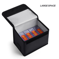 Pochette de rangement pour batterie Lipo grande capacité, étanche, ignifuge et anti-explosion, avec port de charge et protection de sécurité verrouillable