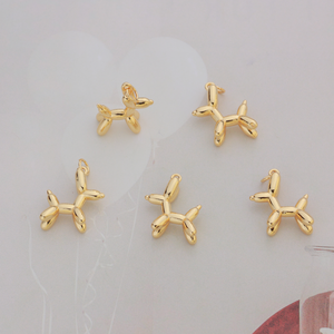 Stainless Steel Gold Standing Puppy Balloon Charms Personality Cute Dog Pendants for Necklace Bracelet <strong>Jewelry</strong> Making <strong>Supplies</strong> - Product Image 6
