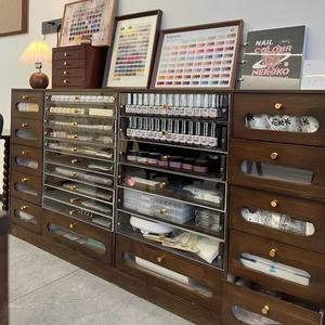 Solid Wood Vintage Nail Art Display <b>Cabinet</b>, Nail Polish <b>Storage</b> <b>Cabinet</b>, and Nail Polish <b>Storage</b> <b>Cabinet</b> - Product Image 2