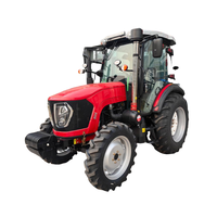Tractores agrícolas de 50cv 55cv y 60cv, 4WD, 4x4 tractores agrícolas equipados con remolques rototilleras y sembradoras