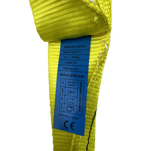 WLL 3Ton/2M高靭性ポリエステルフラットリフティングスリング耐久性のある耐摩耗性ベルト - Product Image 4
