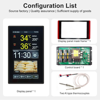 Panel Kontrol Oven LCD IPS 7 Inch MK5L08-08 Berkualitas Baik 220V ±1 ℃   Pengontrol Akurasi Suhu Oven Dek Termostat