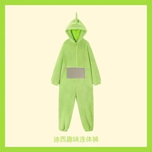 Albornoz de lana Coral Teletubbies disfraz <span class=keywords><strong>Dipsy</strong></span> Laa Zip sudaderas con capucha esponjosas ropa de actuación ropa de dormir mono mameluco - Product Image 6