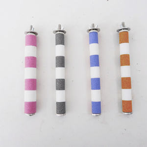 Pesce persico per macinare le unghie del pappagallo-supporto per trespolo sabbioso, accessori per gabbie per uccelli, trespolo per tagliaunghie in acciaio inossidabile - Product Image 3