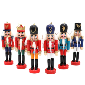 Ourwarm 6 Pcs Xmas Indoor Decoration Christmas Classic Soldier <b>Nutcracker</b> Plastic Doll Set Eco-Friendly Modern Glossy Finish - Product Image 1