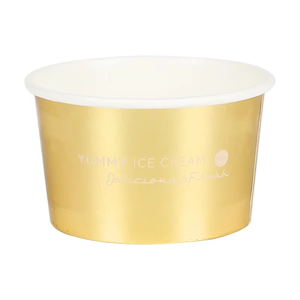 Tazones de Helado y Yogur Biodegradables Certificados para Uso Alimentario, de 3oz y 5oz, Dorados, de Lujo, Material Grueso, Impermeables y Resistentes a la Grasa, para Panadería y Cafetería - Product Image 6