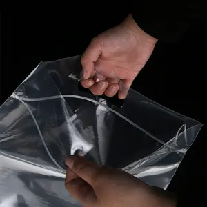 Custom High Quality Eco Friendly Transparent T Shirt Plastic Bag Clear Zip Lock Bag With Handle