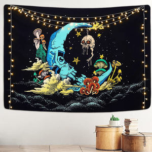 Stampa digitale Hip Hop appeso Rick <span class=keywords><strong>Morty</strong></span> arazzo decorazione per la casa fungo psichedelico personalizzato 3D cartone animato tessuto 100% poliestere - Product Image 4