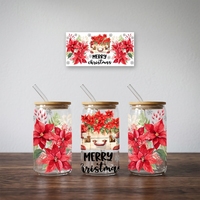Listo para enviar 16oz UV para transferencias de envoltura de taza DTF Diseño personalizado para el día de Halloween y Navidad Característica impermeable para envolturas de tazas