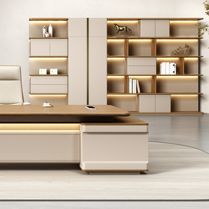 Combinación de silla de escritorio de oficina minimalista moderna Escritorio de supervisor o presidente de clase grande para escritorios de computadora Boss Manager - Product Image 4