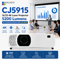 Projecteur laser 4K 3LCD CJ5915 pour salle de réunion, 5200 lumens avec HDR et haut-parleur intégré