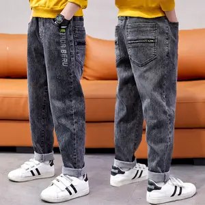 2024 новые джинсовые джинсы для мальчиков для детей джинсовые брюки