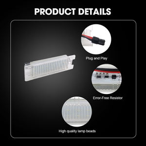 Play and Plug 12V 6000K LED Lámpara de matrícula de coche para Zafira Astra Corsa <span class=keywords><strong>Meriva</strong></span> - Product Image 5