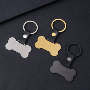 Tùy chỉnh khắc laser UV in ấn hình dạng khác nhau khoảng trống thép không gỉ Keychain PU da khóa kim loại móc chìa khóa - Product Image 6
