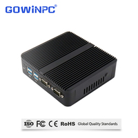 Mini PC Industrial Integrado J4125/J6412/N97/N95 Sin Ventilador, Montaje VESA para Señalización Digital, 9-36V, 2COM, 16GB RAM, Almacenamiento SSD/HDD
