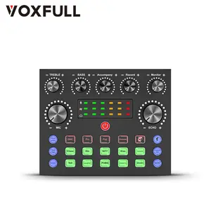 Voxfull v8s כרטיס קול אודיו סט ממשק חיצוני Usb פונקציה חיות מיקרופון כרטיס קול עבור מחשב Smartphone
