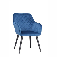 Chaises de salle à manger modernes en tissu velours rembourré, couleurs personnalisées de luxe, vente chaude, café, restaurant, sillas comedor
