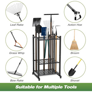 Torre de almacenamiento de herramientas de jardín de alta resistencia, ideal para garajes, cobertizos y uso en exteriores. Gran capacidad para almacenar 35 unidades. - Product Image 3