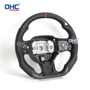 Volant personnalisé en fibre de carbone véritable pour <span class=keywords><strong>Chrysler</strong></span> 300, volant LED, série 300, <span class=keywords><strong>300c</strong></span>, 2015-2023, cuir perforé - Product Image 5
