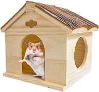 Chalet pour hamster, cachette naturelle faite à la main pour petits animaux, jouet à mâcher pour cochons d'Inde, souris, gerbilles, hérissons