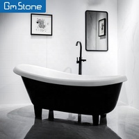 Baignoire de Luxe en Résine Gemei, Moderne, Européenne, Durable, Autoportante, en Pierre Artificielle, pour Villa et Hôtel, Sur Mesure