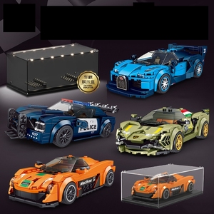 Modèle de voiture de course Mould <span class=keywords><strong>King</strong></span> 27001-27040 avec camion, blocs de construction en plastique, jouet cadeau pour enfants et garçons - Product Image 4