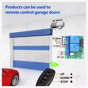 433MHz Rf saklar nirkabel DC 12V 2CH penerima Relay dan pemancar pengendali jarak jauh untuk gerbang/motor/peralatan rumah/garasi - Product Image 5