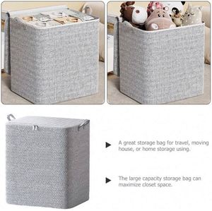 Free Sample Latest Multifunction Large Capacity Quilt <b>Storage</b> Bag with Handle Zipper 110 L 220 L Wardrobe <b>Clothes</b> Organizer - Product Image 4