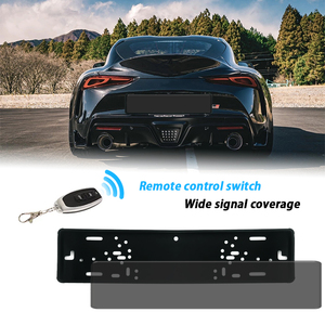 Cadre de <span class=keywords><strong>plaque</strong></span> <span class=keywords><strong>d</strong></span>'<span class=keywords><strong>immatriculation</strong></span> européenne en silicone avec film de protection LCD anti-espion teinté électrique pour plaques allemandes et françaises - Product Image 6