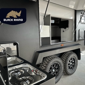 Remolque Caravana Cámper Black Rhino de 16 Pies con Gestión de Suspensión Neumática en Venta, Aluminio 4x4 Todoterreno, Estándar Australiano - Product Image 2