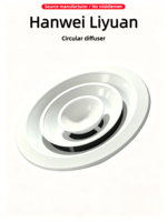 Diffuseur circulaire en aluminium léger haute dureté, économie d'énergie, pour magasin de détail, hall d'exposition, certifié CE ISO