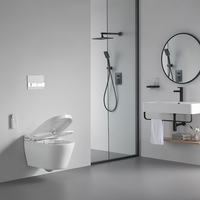 Salle de bain de luxe intégrée Closestool Céramique Wc mural Toilette intelligente Filigrane Wc électrique