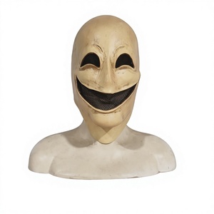 Masque Souriant en Latex pour Halloween, Pâques et Carnaval – Accessoire de Cosplay <span class=keywords><strong>Horreur</strong></span> et Accessoire Amusant - Product Image 1